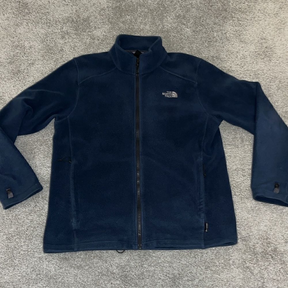 Retro North Face Blue Flashdry Fleece Full Zipper Jacket Coat L worn used